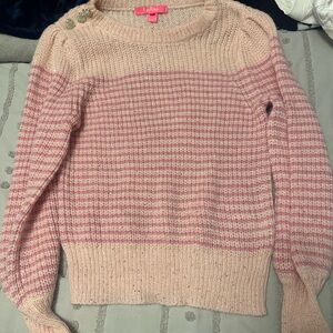 Lilly Pulitzer Pink and Cream Women's Sweater